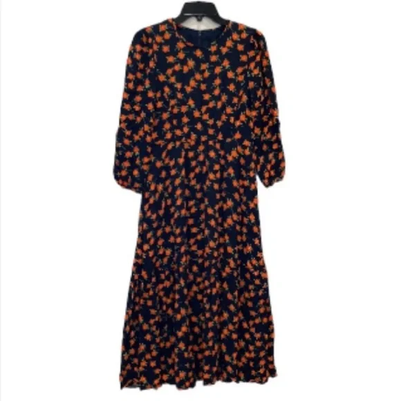 J Crew Flowy Tiered Midi Dress In Poppy Fields Size 0 - Picture 4 of 10